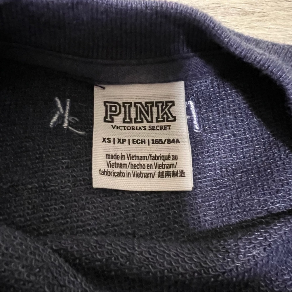 Pink by VICTORIA’s SECRET Blue Orange Yellow Tie Dye Cropped Sweatshirt lounge - Picture 6 of 9